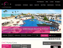 Tablet Screenshot of chicresorts.com